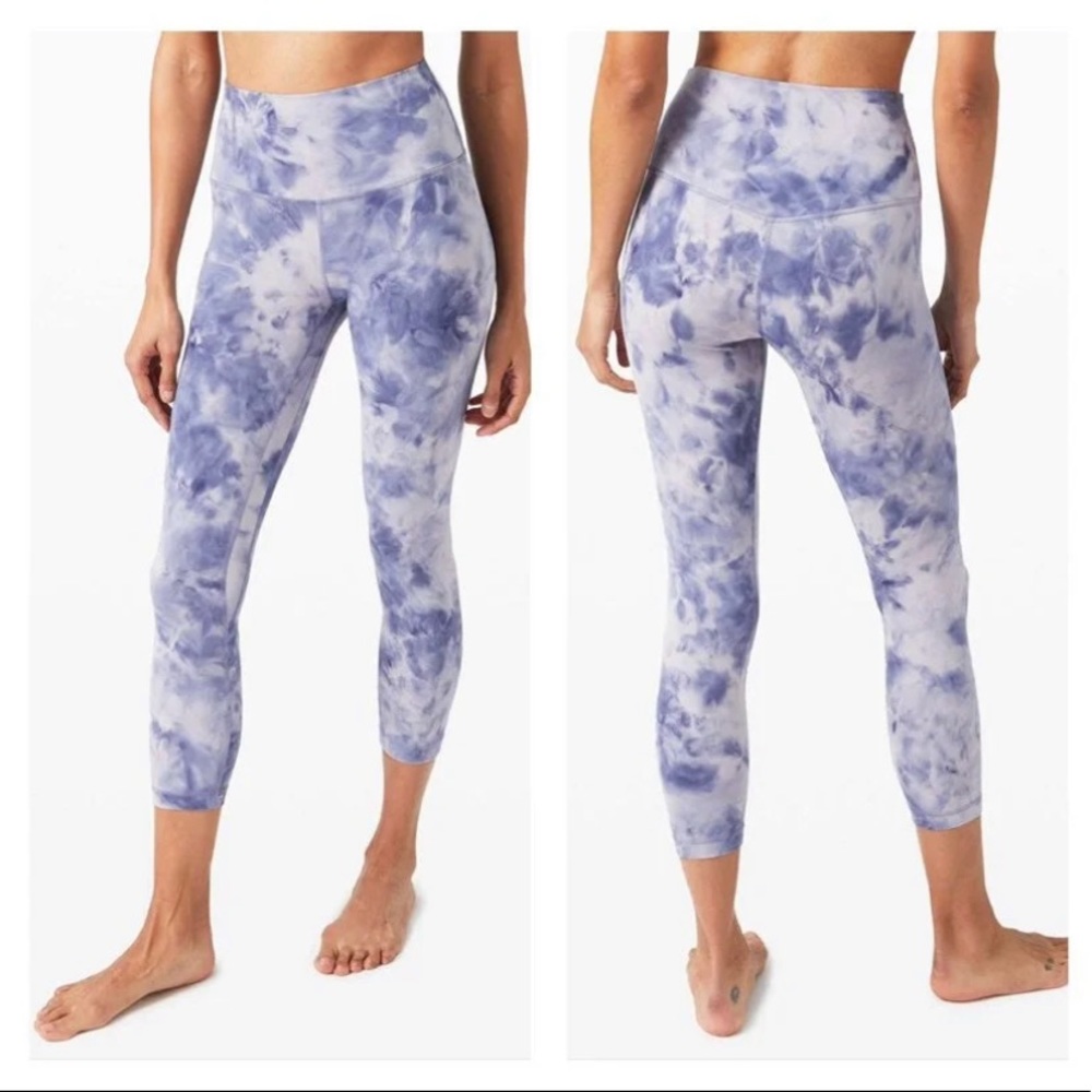 NWT Lululemon Align Crop Leggings Tights 23" Diamond Dye Iced Iris Purple sz 10